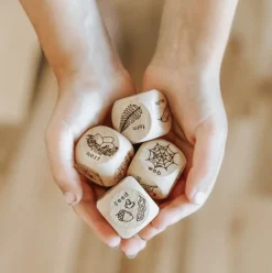 Wooden Forest Scavenger Hunt Dice (Set of 4)