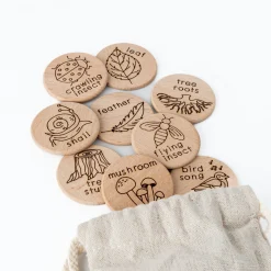 Wooden Forest Scavenger Hunt Discs (Set of 24)