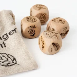 Wooden Forest Scavenger Hunt Dice (Set of 4)