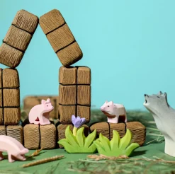 Wooden Hay Bales (Set of 4)