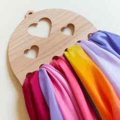 Wooden Heart Playsilk Display by Sarah's Silks