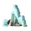 Wooden Icy Cliff and Penguin Set