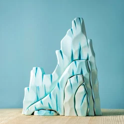 Wooden Icy Cliff and Penguin Set