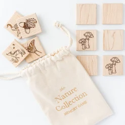 Wooden Nature-Themed Matching Memory Game (24 Tiles) - Handmade in Canada