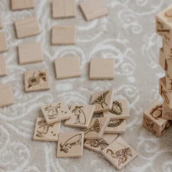 Wooden Nature-Themed Matching Memory Game (24 Tiles) - Handmade in Canada