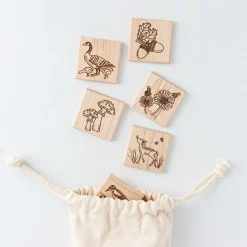 Wooden Nature-Themed Matching Memory Game (24 Tiles) - Handmade in Canada