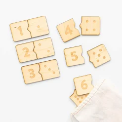 Wooden Numbers Puzzle & Matching Game