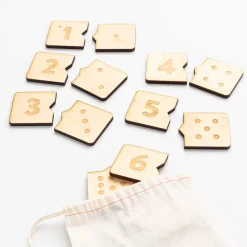 Wooden Numbers Puzzle & Matching Game