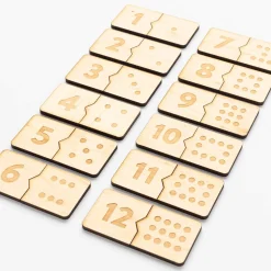 Wooden Numbers Puzzle & Matching Game