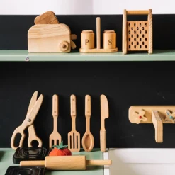 Wooden Pretend Play Salt & Pepper Shaker Set